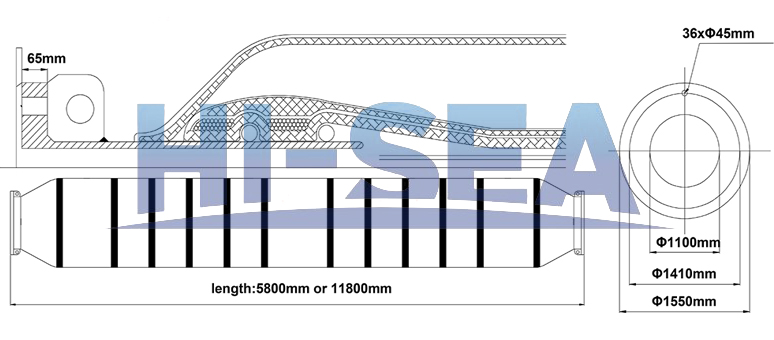 DN1100 Dredge Self Floating Discharge Hose Drawing245422.jpg